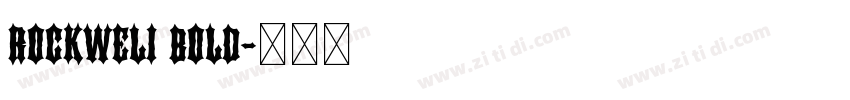 ROCKWELI BOLD字体转换